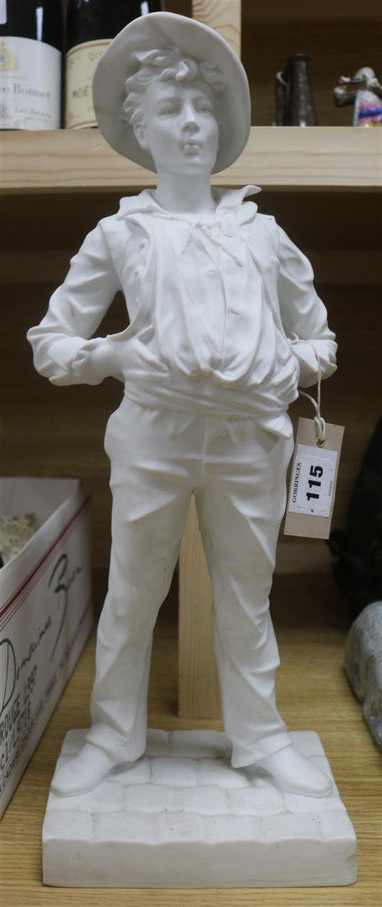 A Parian figure of a boy